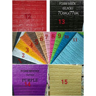  3D  Foam  Bricks Sticker Wallpaper  Soundproofing Shopee  