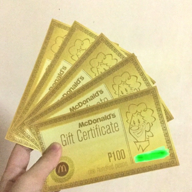 Mcdonalds Gift Certificate Amazing 13 Online Sho Philippines